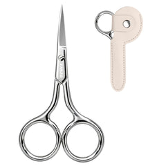 ZASZO eyebrow scissors close-up with sharp blades for precise trimming