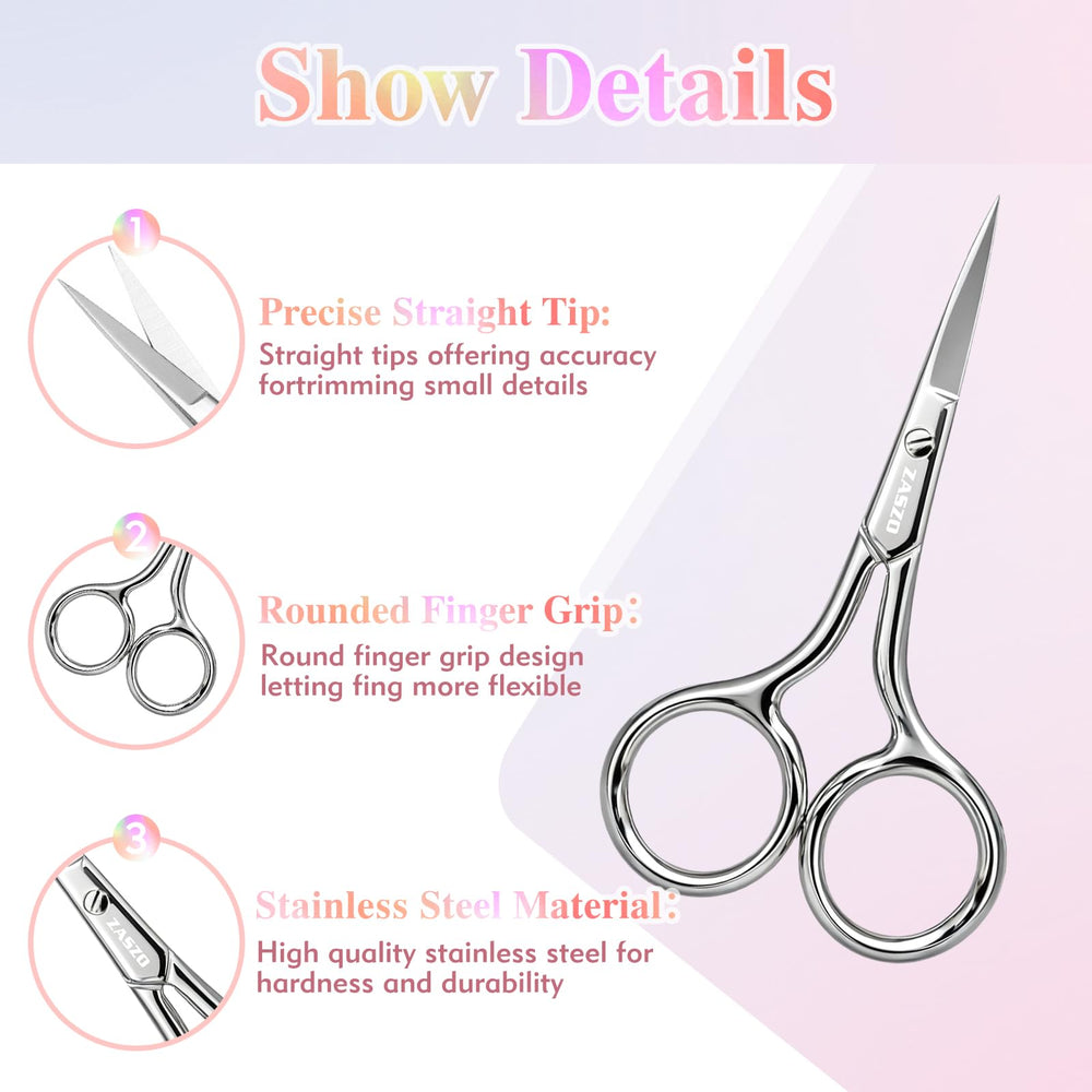ZASZO eyebrow scissors easy to clean after use for long-lasting performance