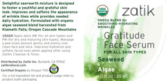 Zatik Gratitude Serum dropper ready for quick absorption and hydration.