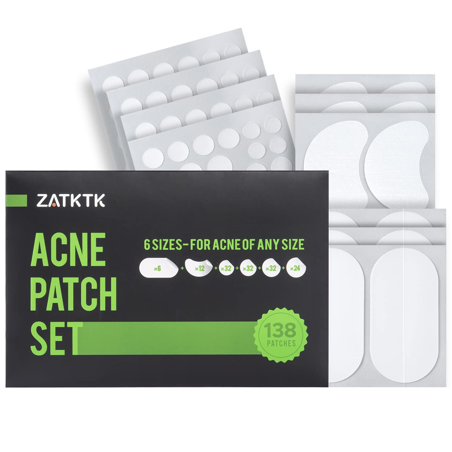 ZATKTK Pimple Patches 8mm for small blemishes, precise coverage.