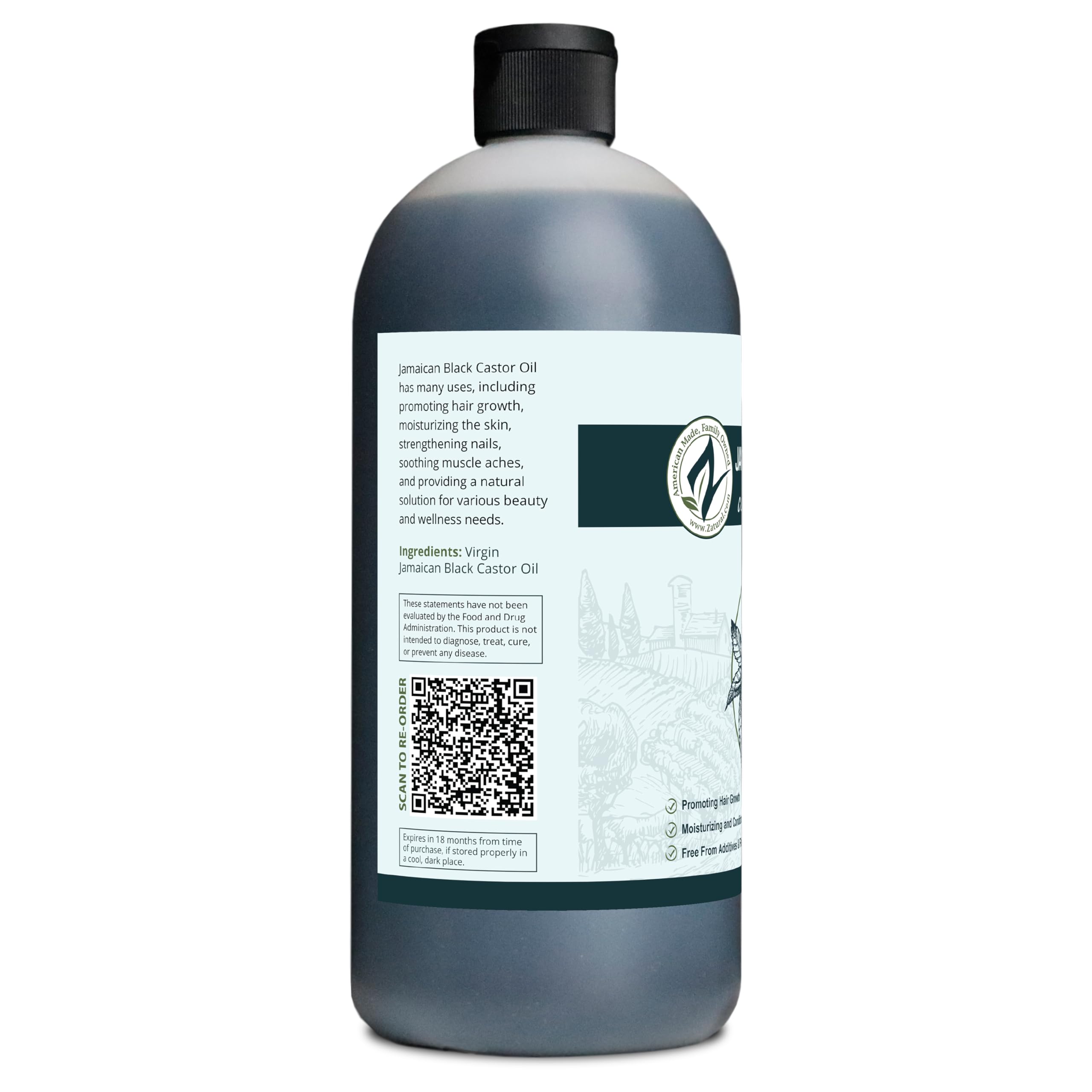 Zatural Black Castor Oil packaging and label highlights premium Jamaican origin.
