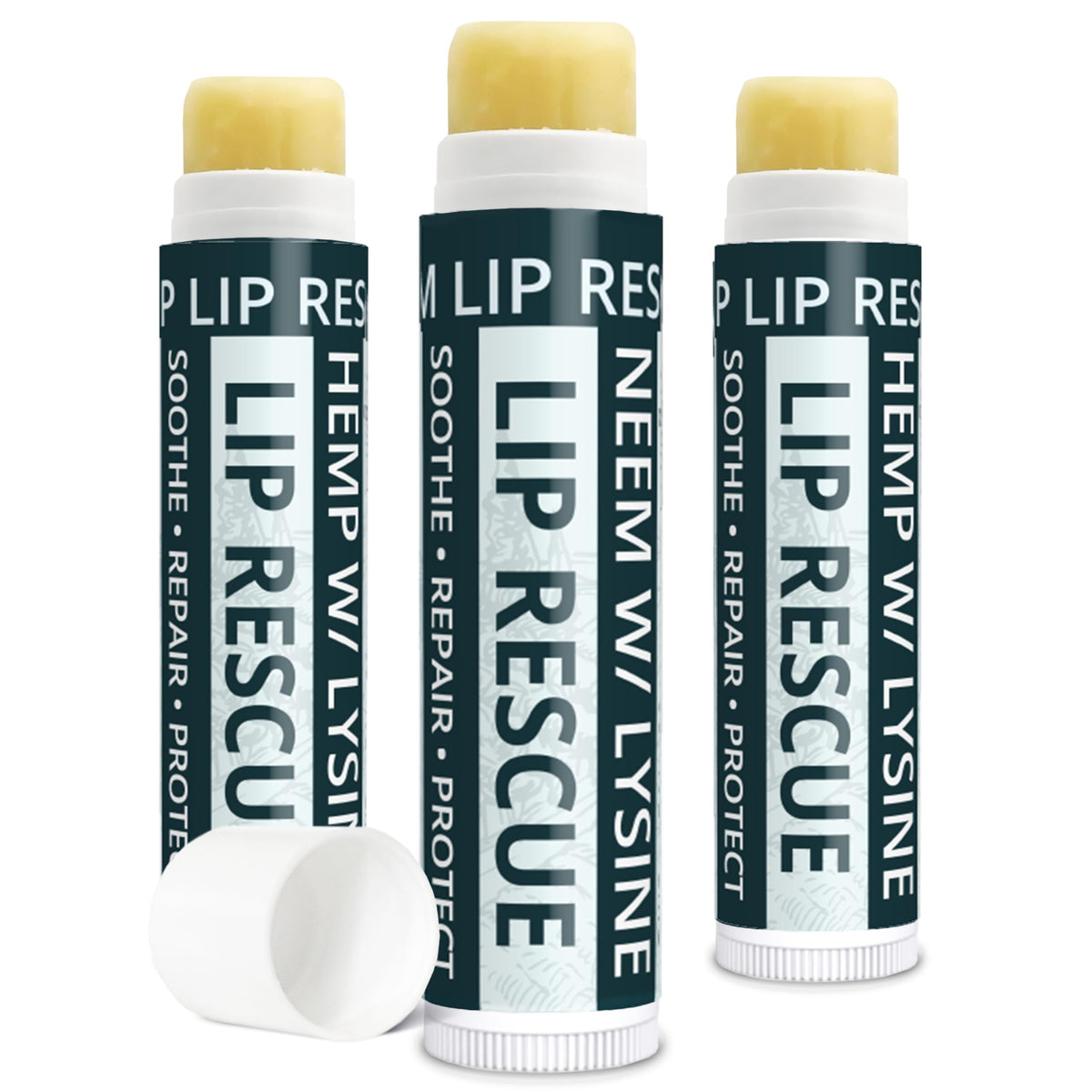 Zatural hemp lip balm tube for quick hydration and conditioning.