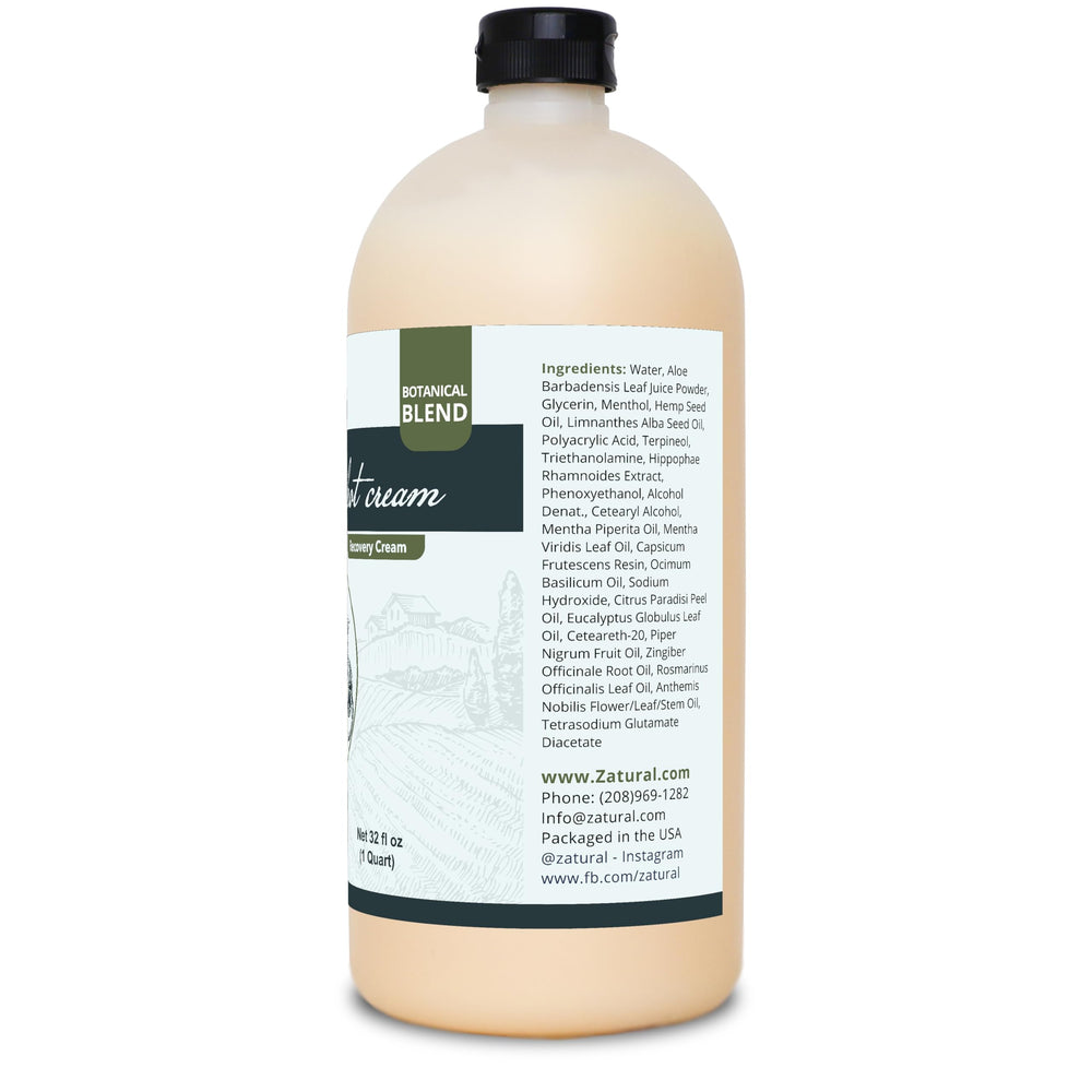 Zatural Hemp Hot Cream aromatic essential oil blend with calming scent