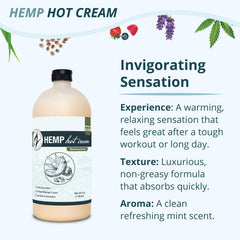 Zatural Hemp Hot Cream texture close-up for easy application