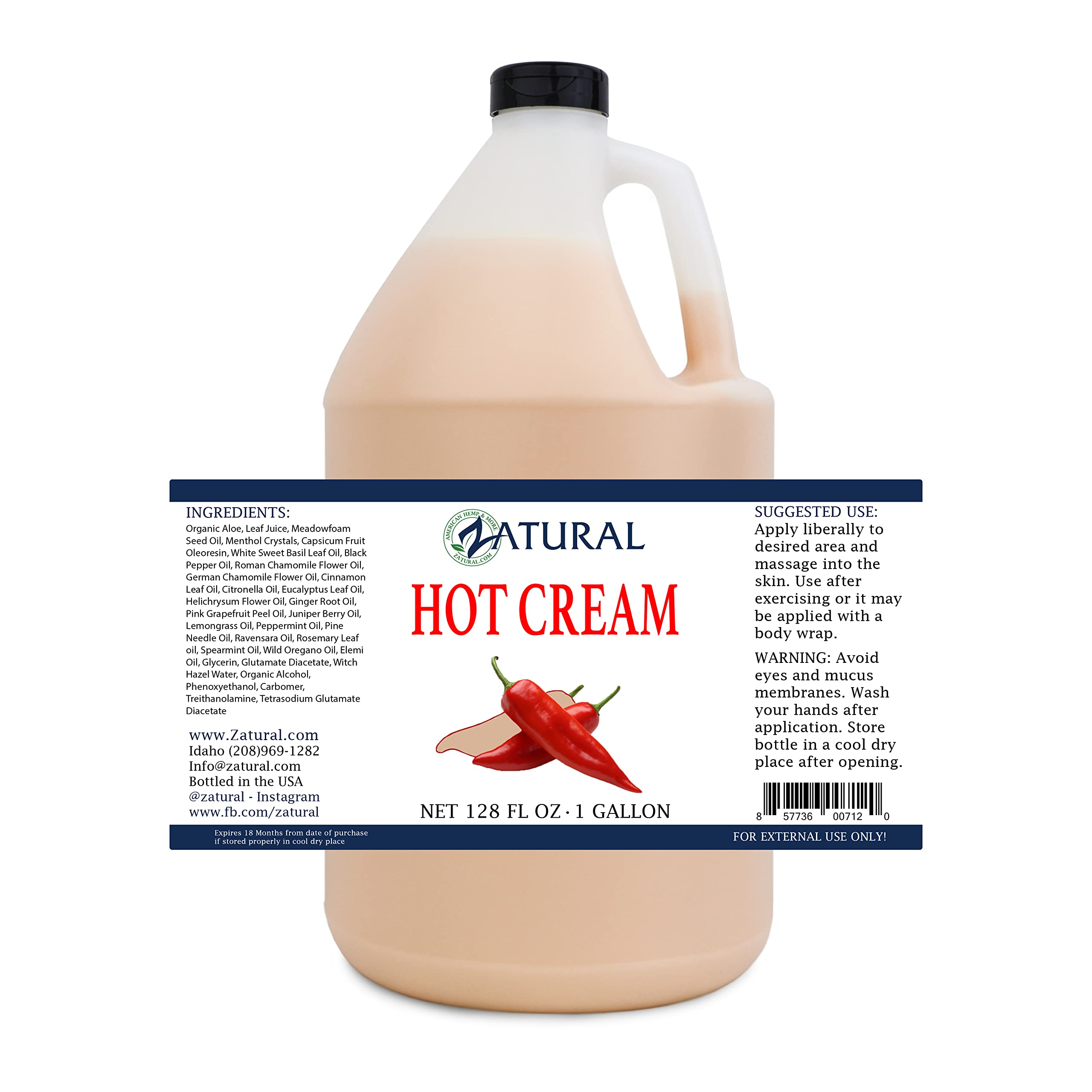 Zatural Hot Cream on skin during massage to ease tension and warmth.