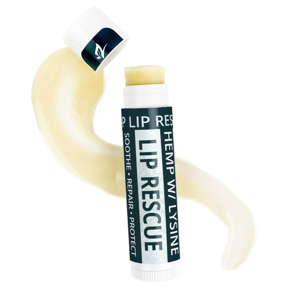 Zatural lysine-enhanced lip balm application for smoother lips.