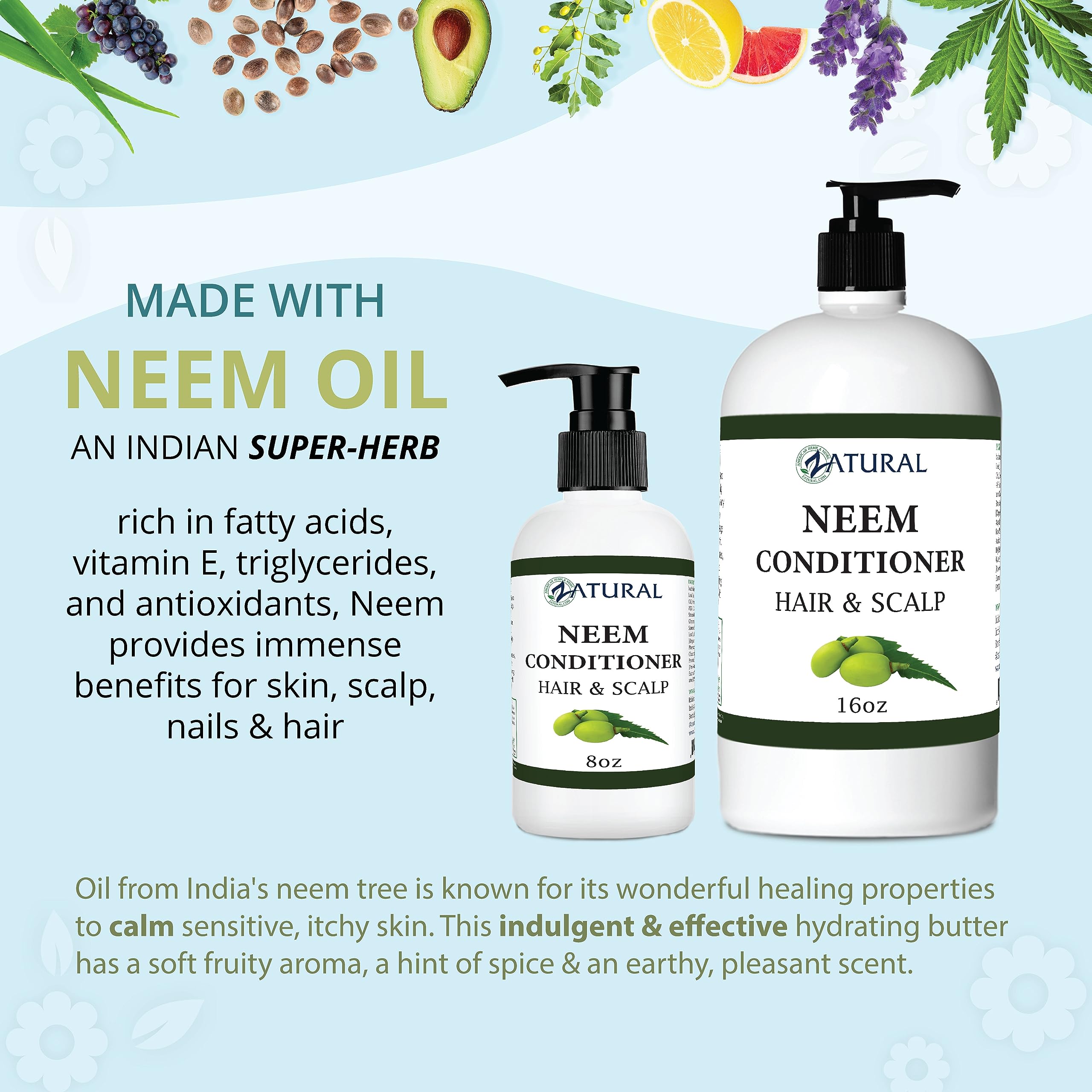 Pouring Zatural Neem conditioner from the bottle during routine.