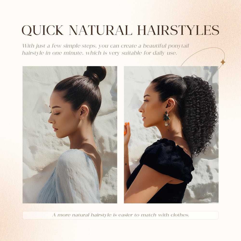 ZAVIDE natural-looking curls blend with hair for a seamless finish
