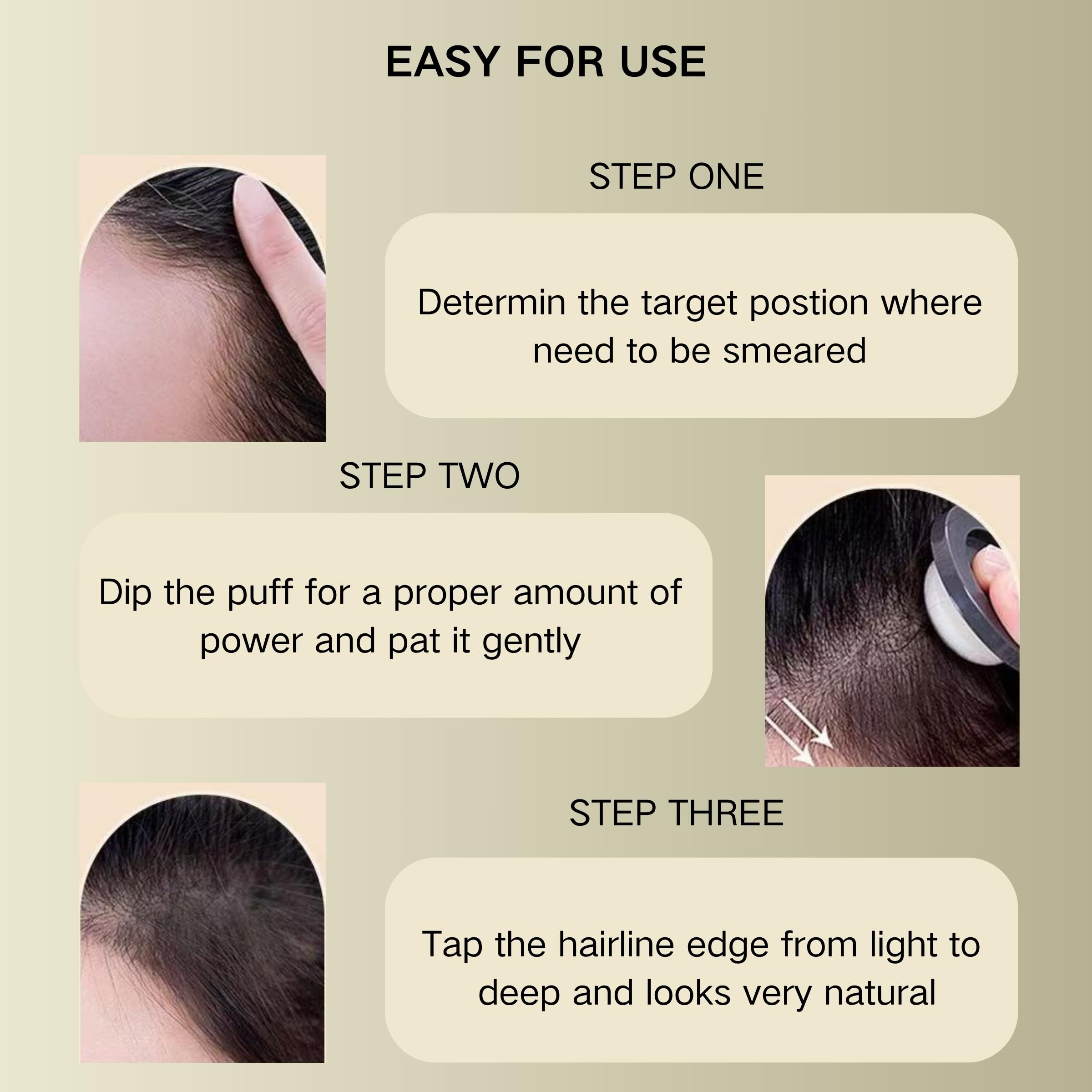 ZBMCYHCXH Maycheer hairline powder with built-in mirror for portable use.