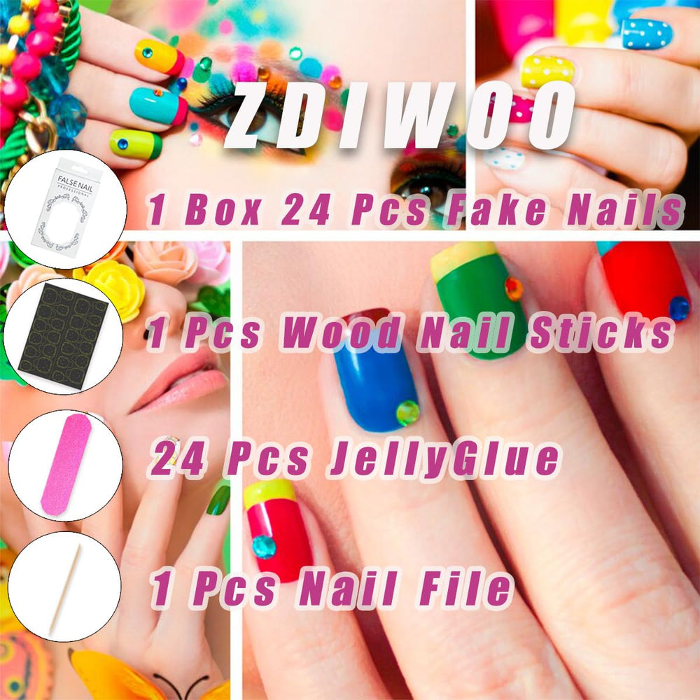ZDIWOO easy-application nails ready in minutes for DIY beauty.