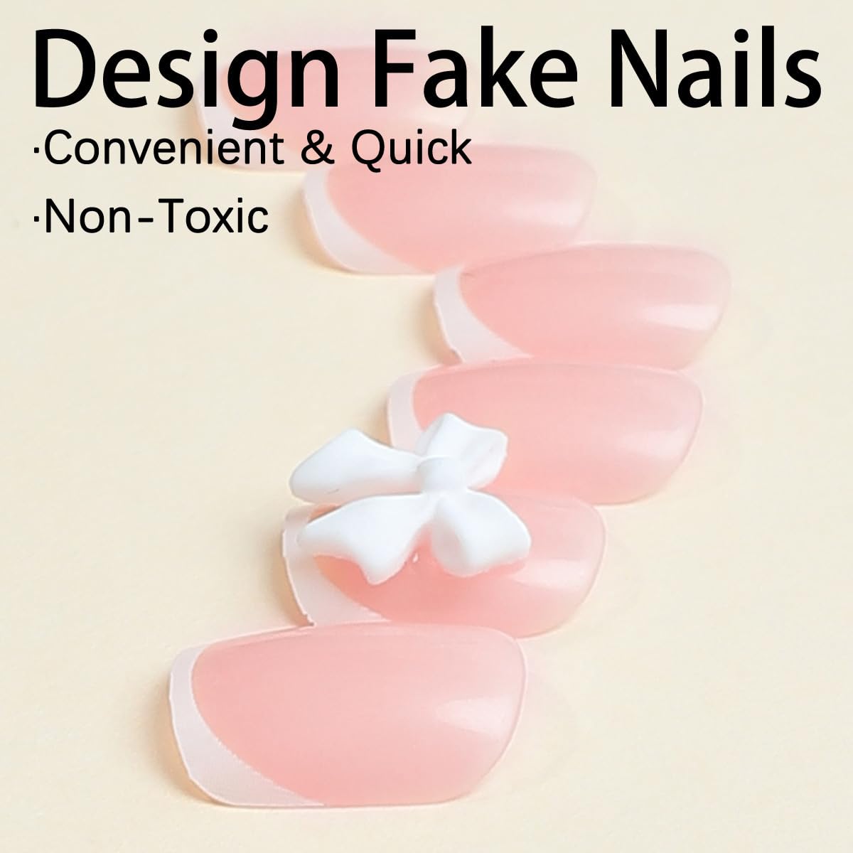 ZDIWOO Glossy nude pink finish nails ideal for daily wear