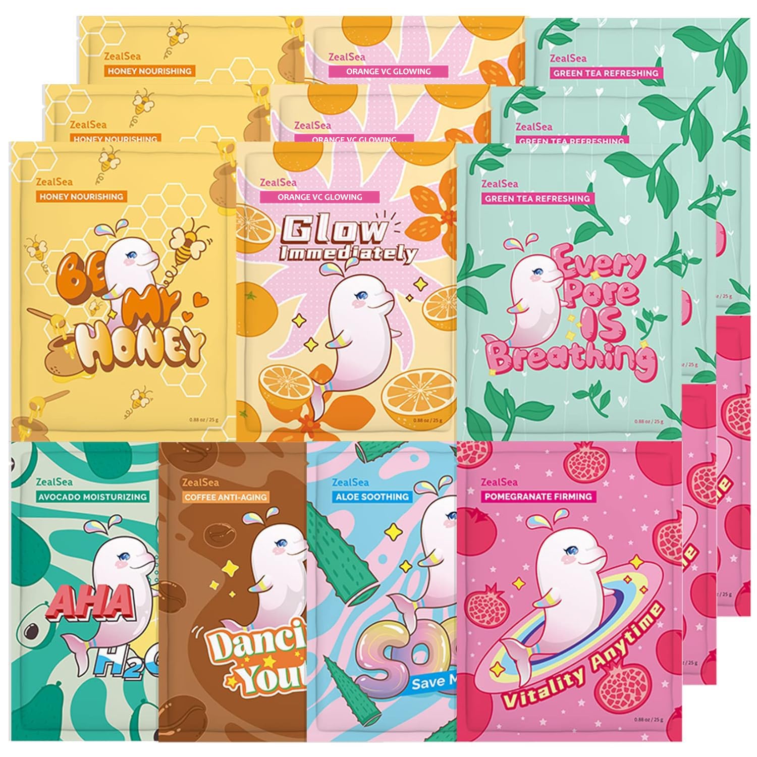 ZealSea Aloe Green Tea mask sheet for refreshing hydration and skin comfort