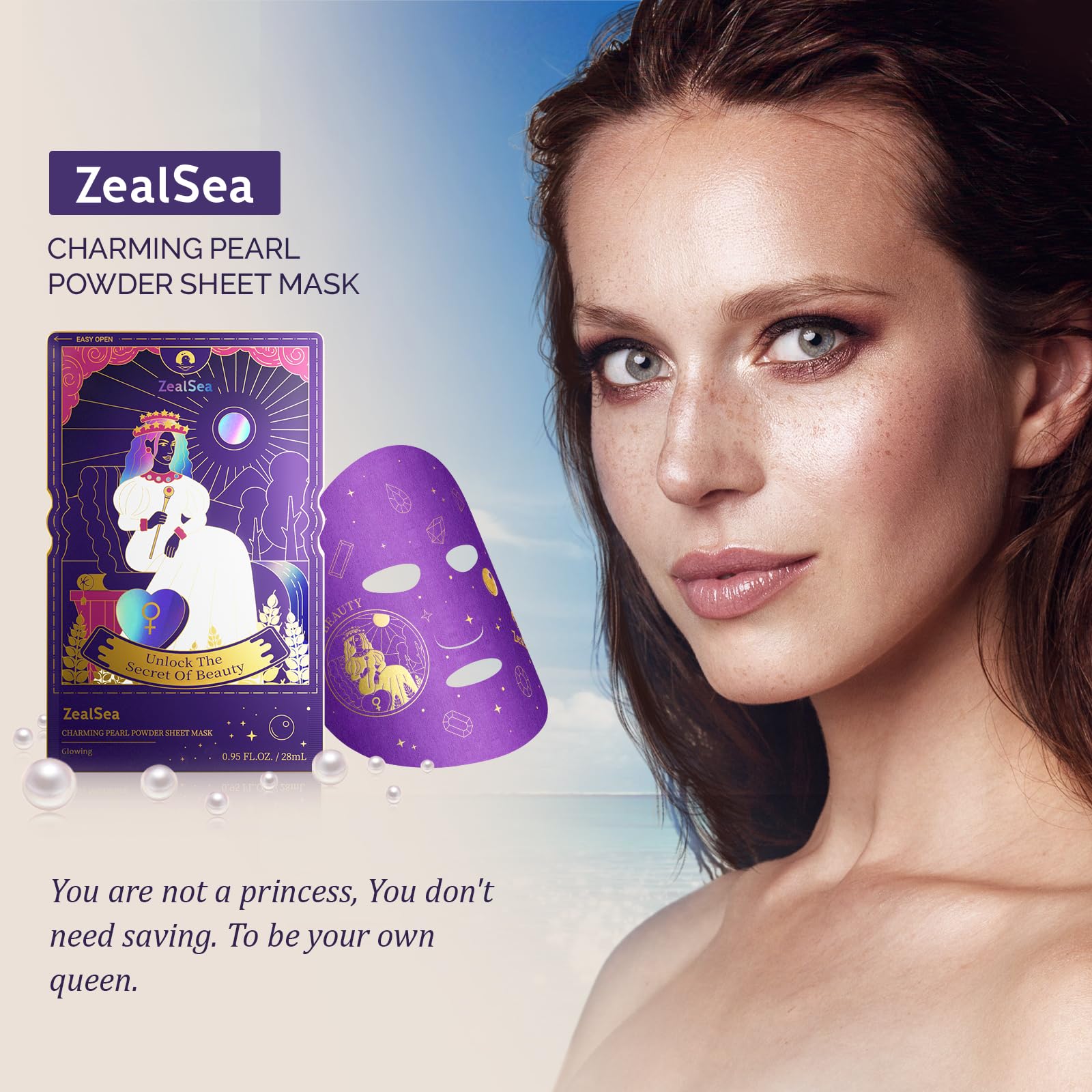 ZealSea astaxanthin-q10 mask with antioxidant support for daily radiance.