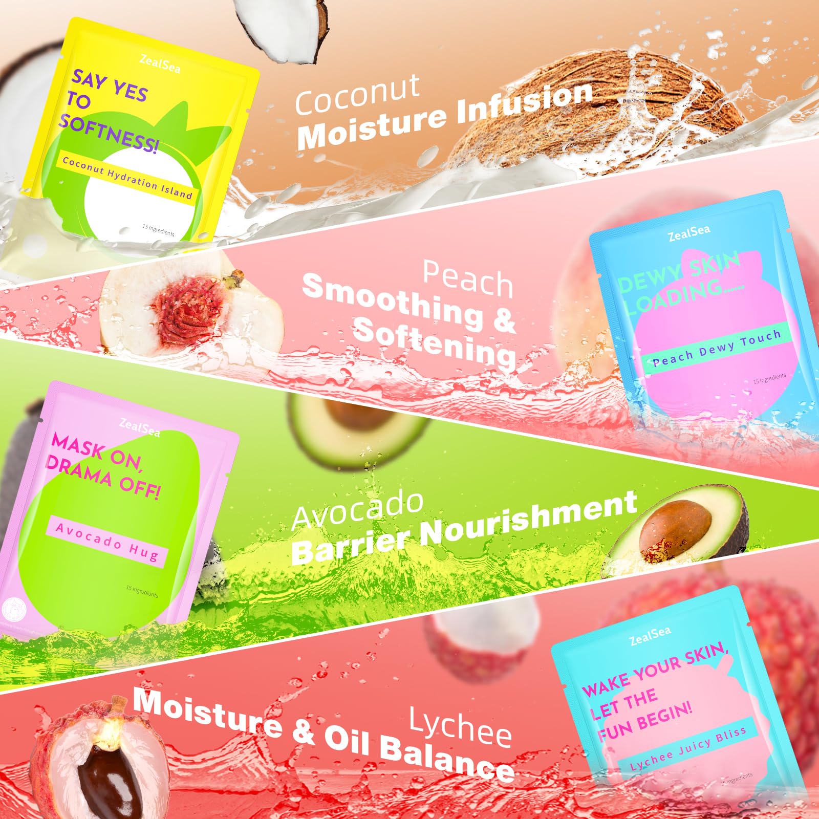 ZealSea OEKO-TEX sheet mask packaging indicating safe materials