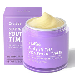 ZealSea Retinol Cream bottle close-up for nighttime anti-aging care.