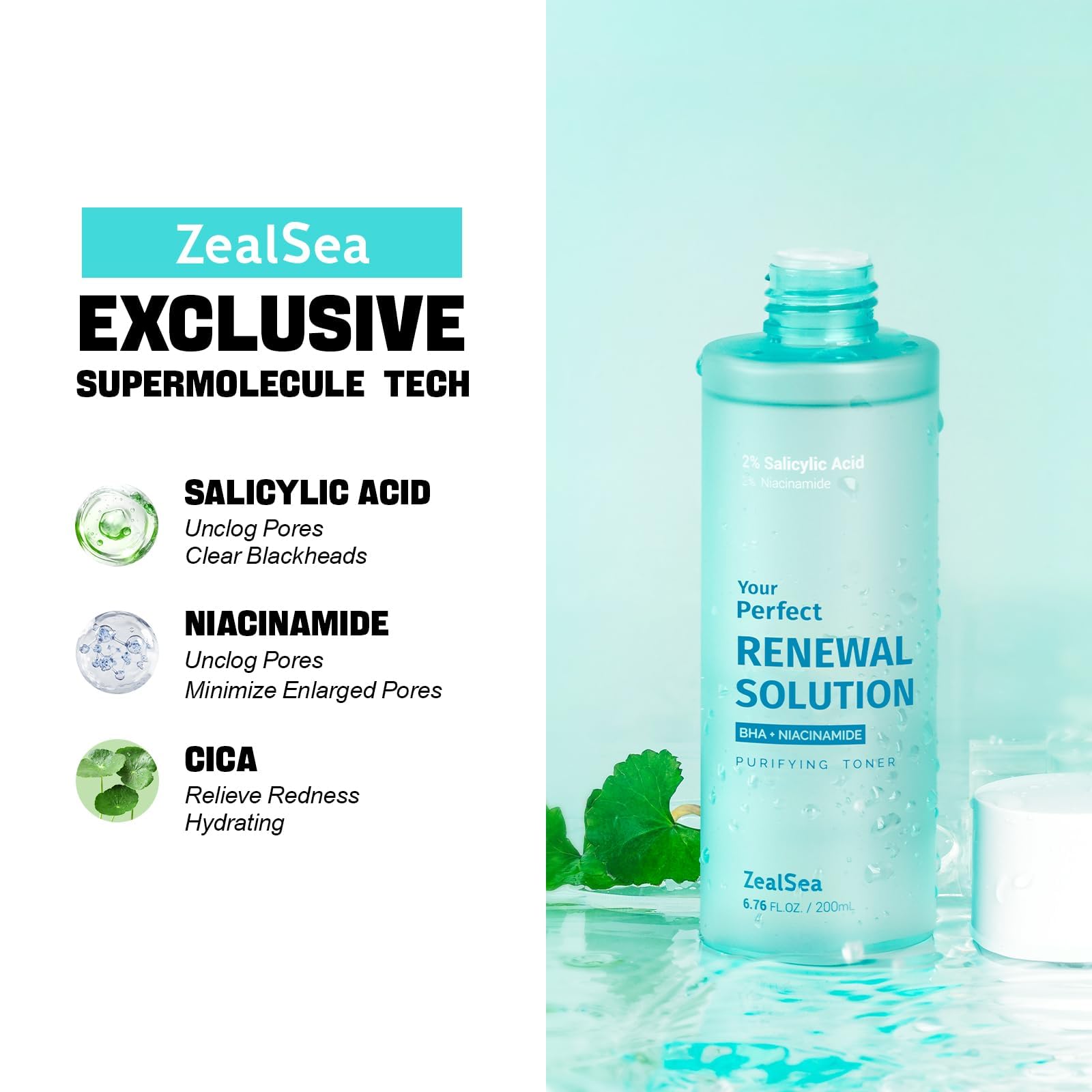 Morning routine shot with toner for refreshed skin.