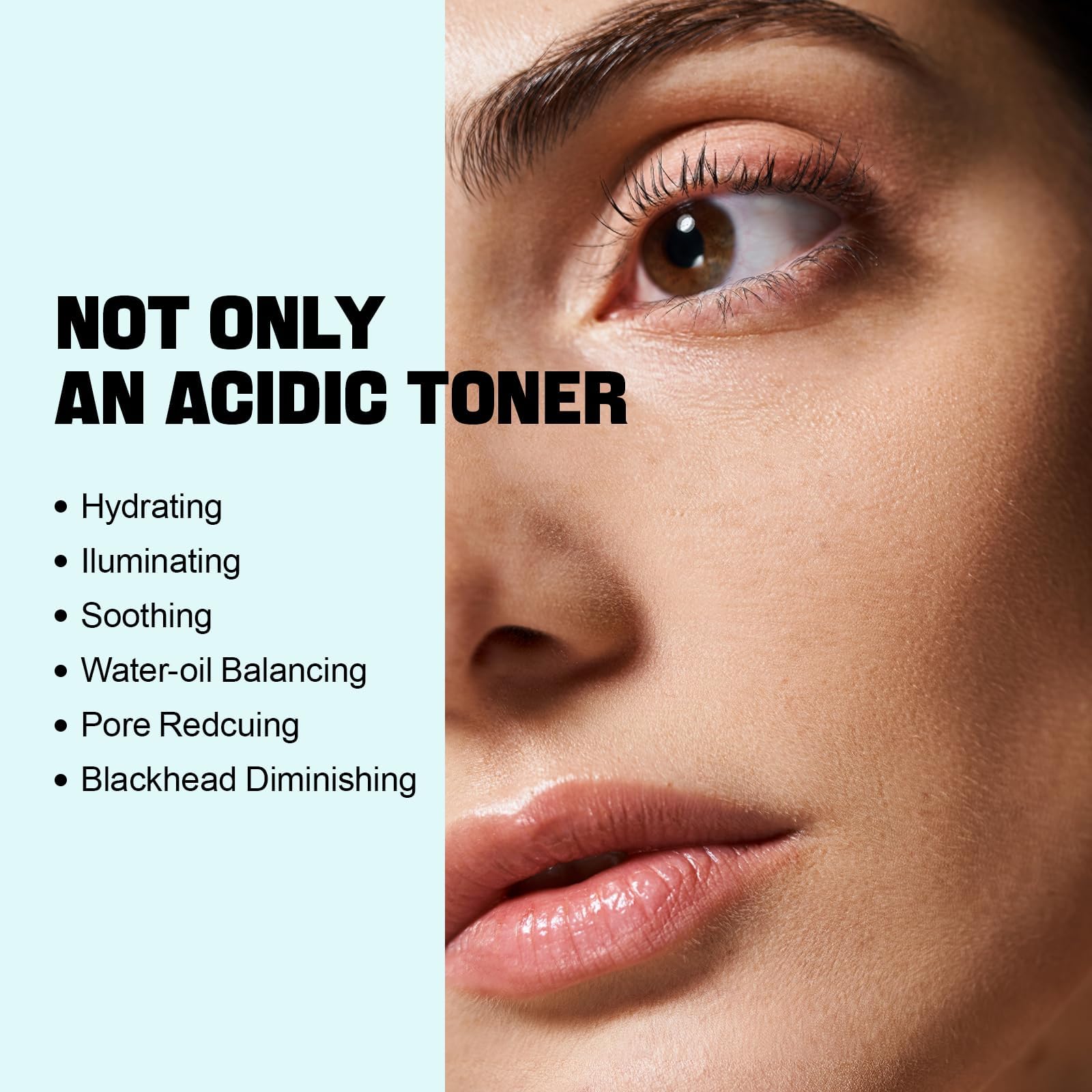 ZealSea toner closeup with niacinamide indicates soothing, balanced skin benefits.