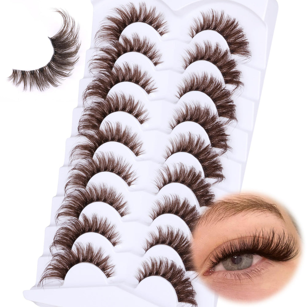 Zegaine brown wispy lashes 20mm for daily fox eye look