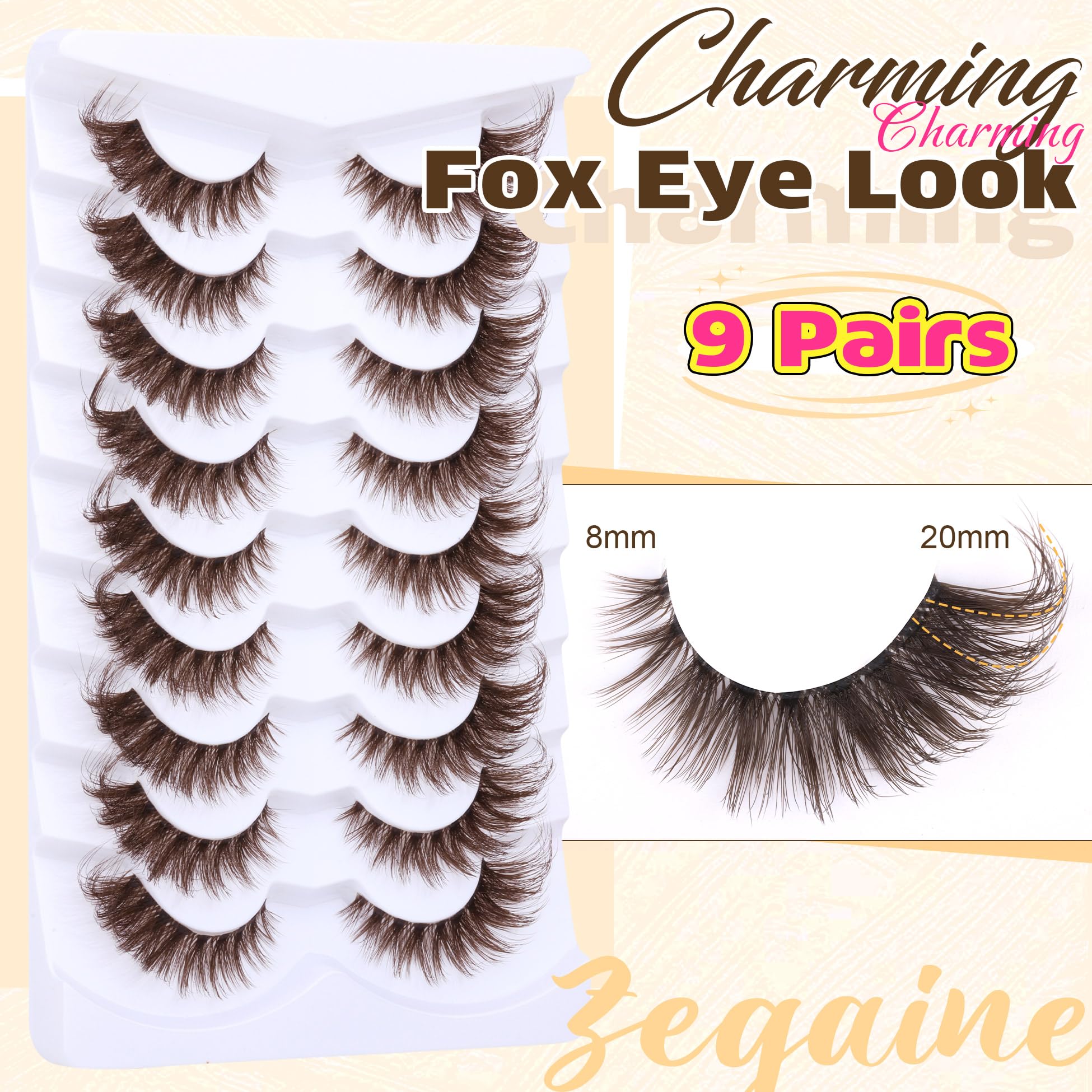 Zegaine clear band lashes highlight natural eye definition