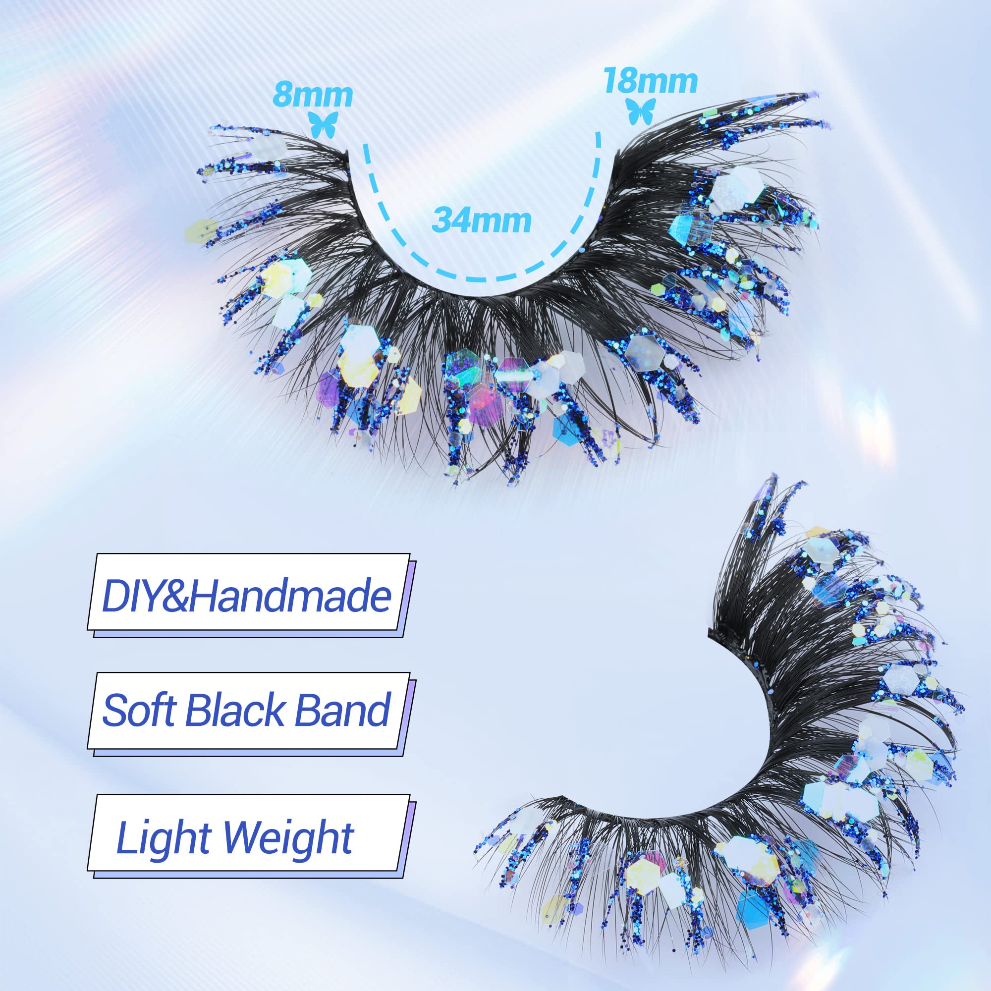 Zegaine wispy lashes provide lightweight comfort with a seamless band.