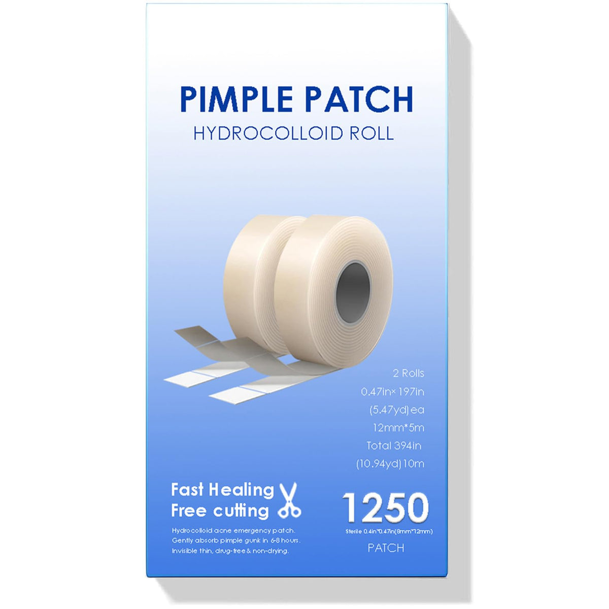 ZELIER Pimple Patches Cut-to-Size Roll for customizable blemish coverage