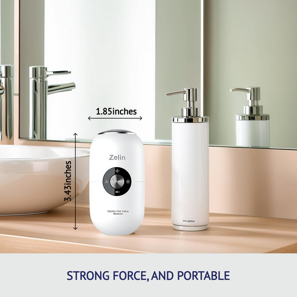 Removable grinding head and cleaning brush with zelin for hygienic maintenance.