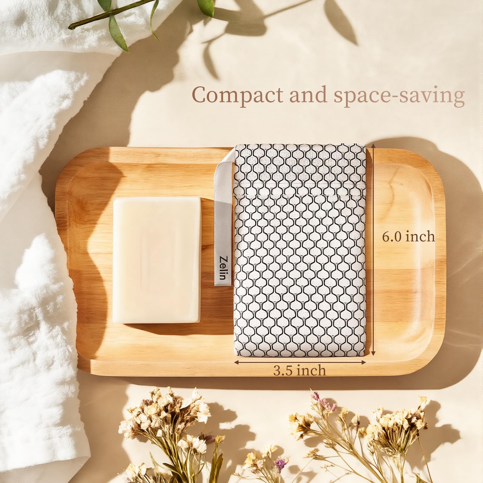Zelin soap bags honeycomb outer layer provides gentle exfoliation