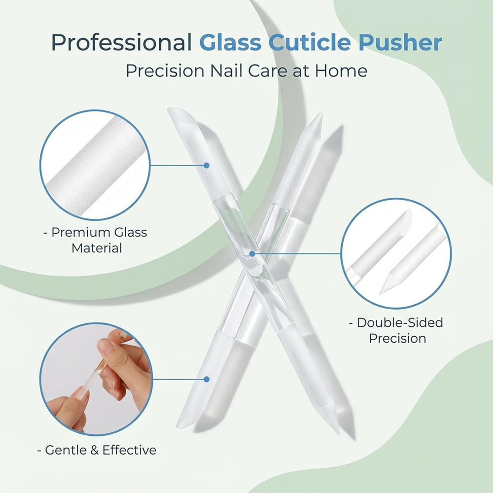 Zelphvt cuticle removal and polish tool in durable glass