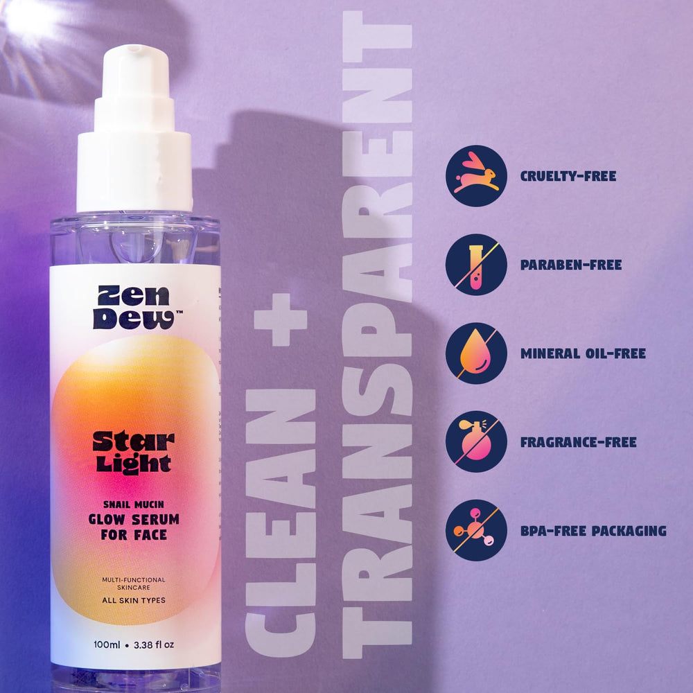 Zen Dew Star Light hydration boost promotes plump, refreshed skin.