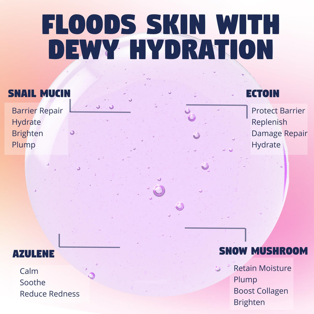 Zen Dew Star Light serum texture showcases smooth, non-sticky application.