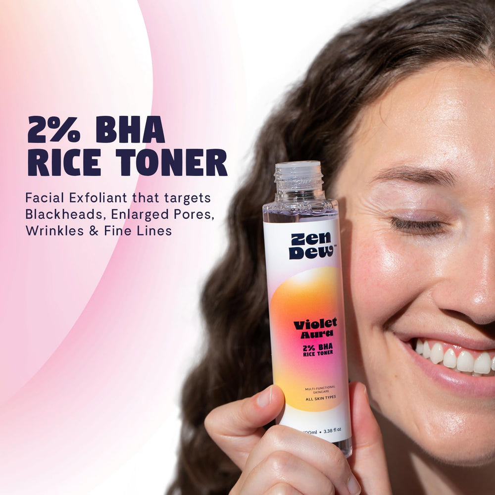Zen Dew Violet Aura bottle with azulene calming accent