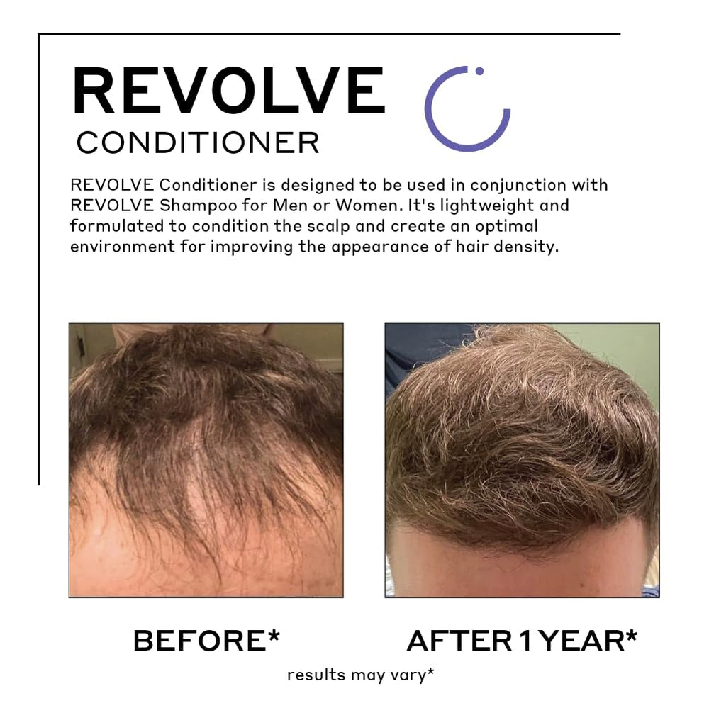 Zenagen Revolve conditioner bottle side view emphasizing plant-based formula
