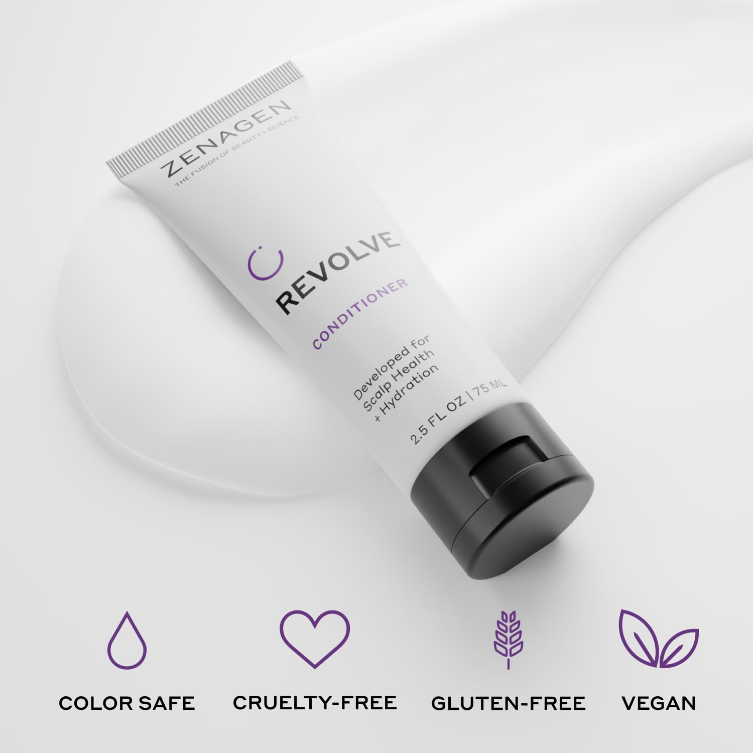 Zenagen Revolve fuller-looking hair in travel kit setup.
