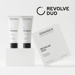 Zenagen Revolve travel kit packaging front shows compact TSA-friendly bundle for trips.