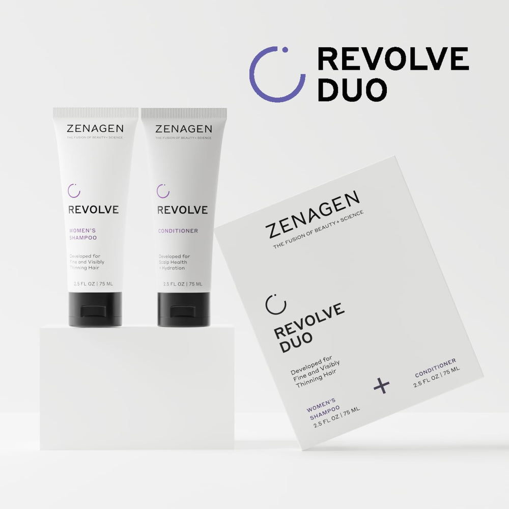 Zenagen Revolve travel kit shown in TSA-friendly packaging for trips.