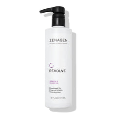 Zenagen Revolve bottle-front for fuller-looking hair and premium packaging.