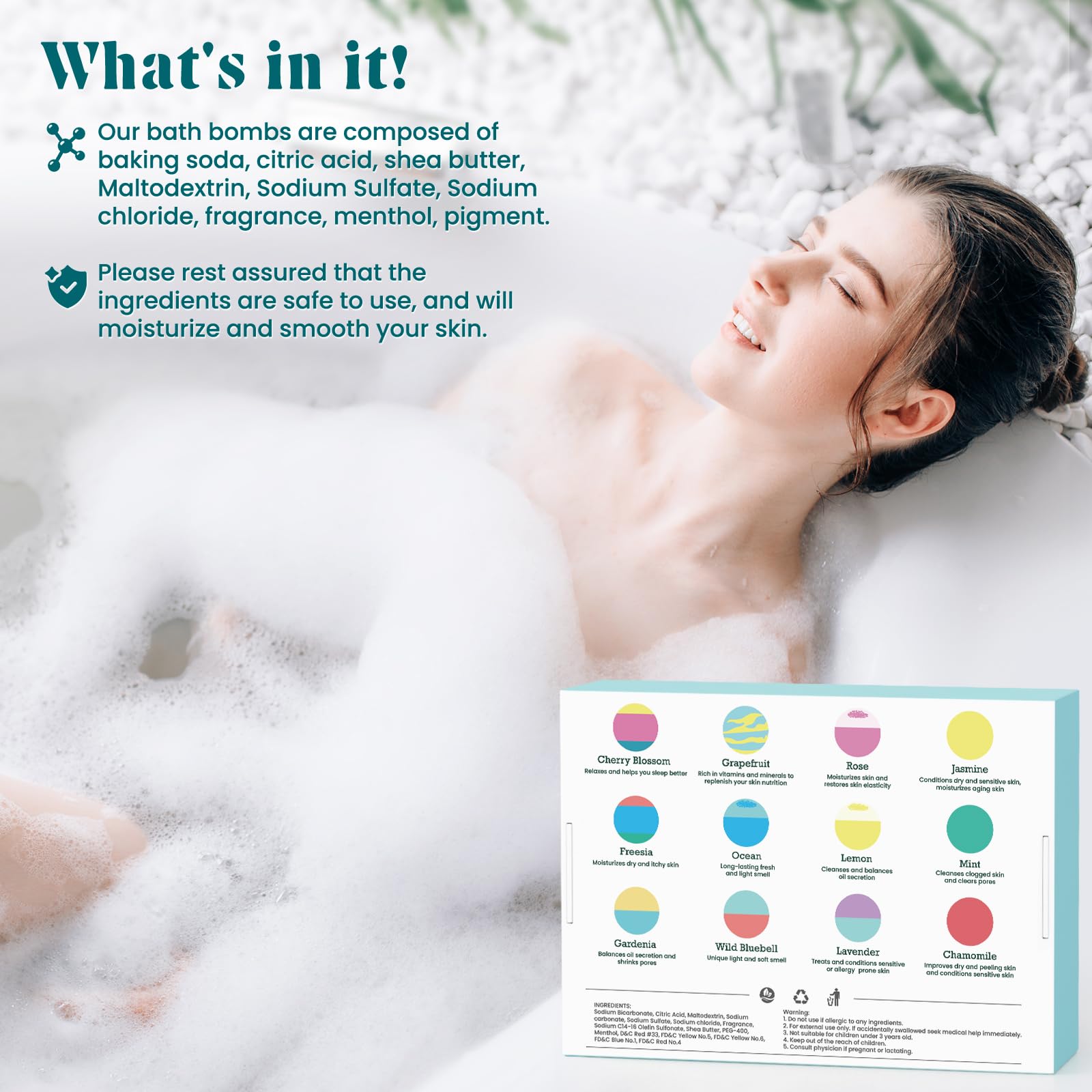 ZenBombs colorful fizz releasing vibrant color without tub staining.