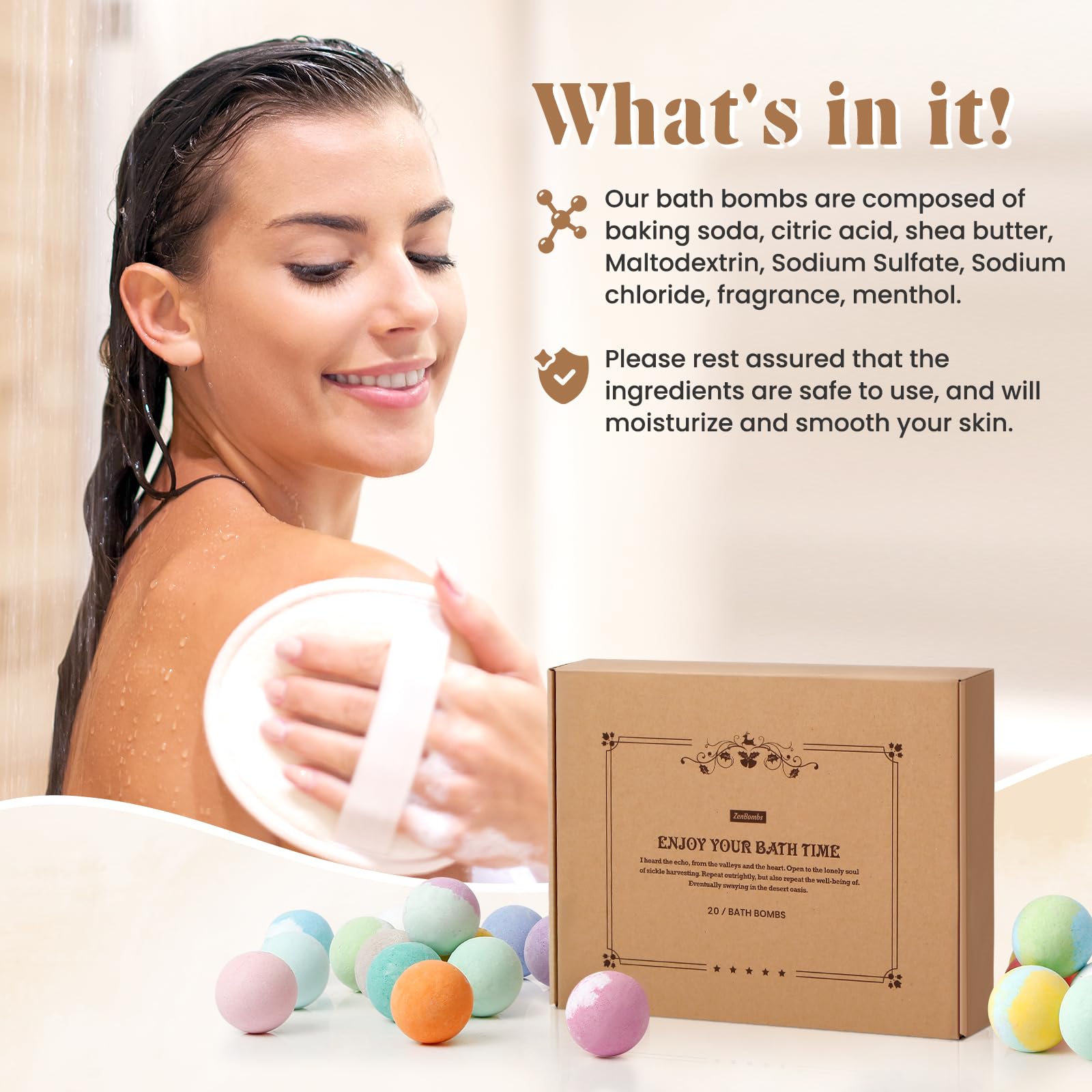 ZenBombs fragrances are handmade and natural for a spa-like bath