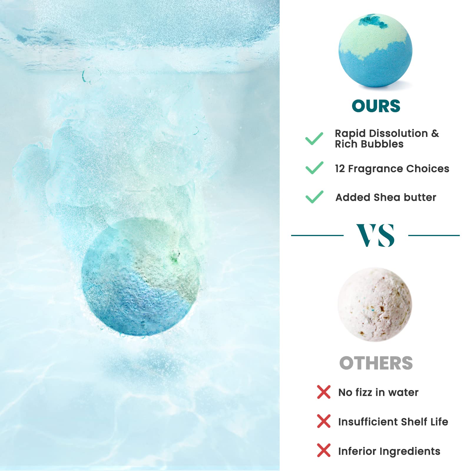 ZenBombs lavender bath bomb promotes calm and relaxation.