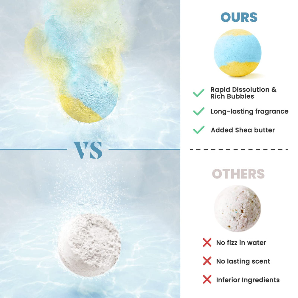 ZenBombs bath bombs with natural shea butter for moisturized, smooth skin