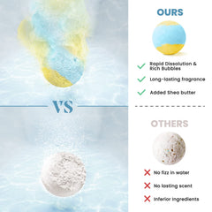 ZenBombs bath bombs with natural shea butter for moisturized, smooth skin