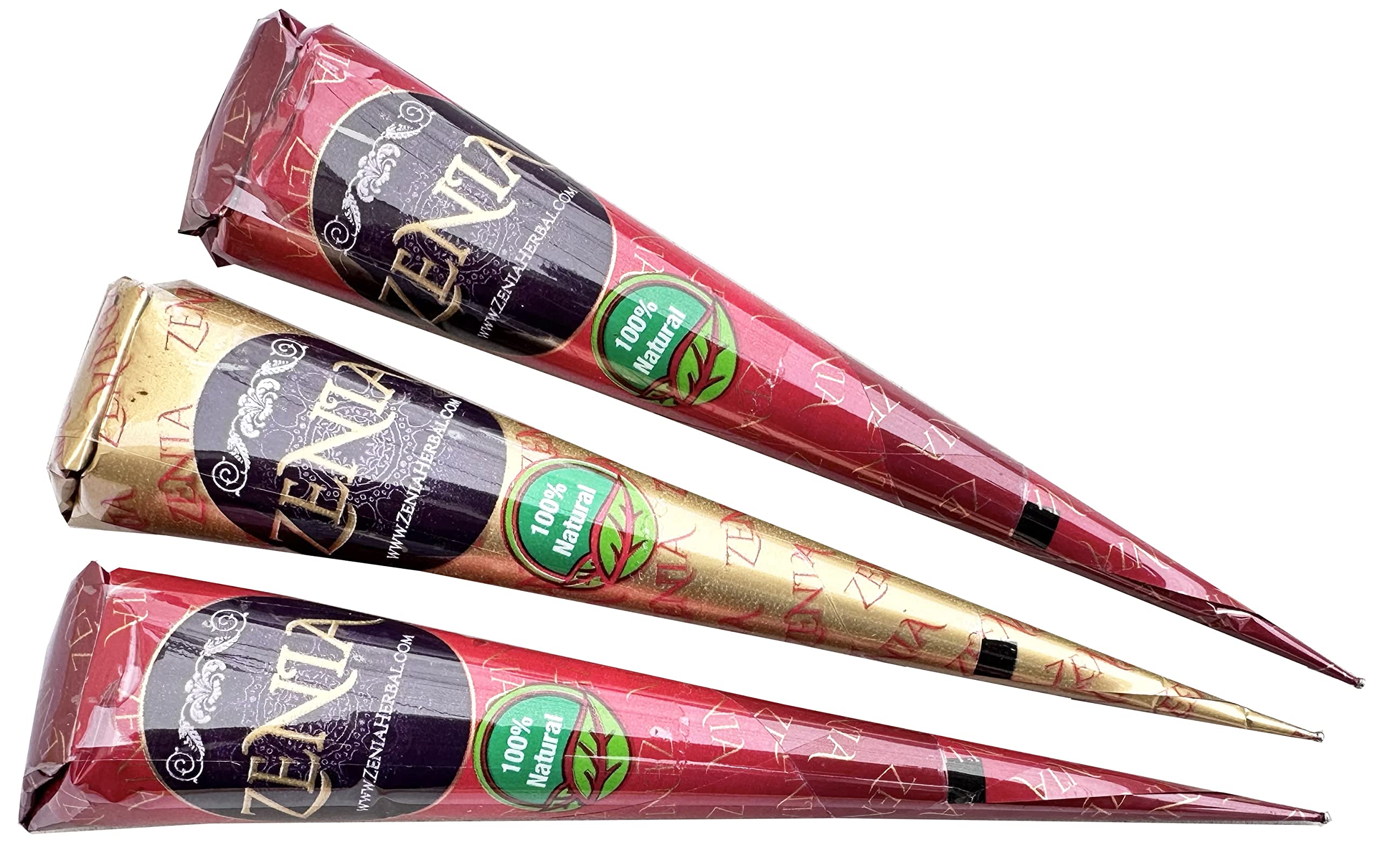 Open Zenia henna cone during quick coloring session