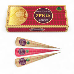 Zenia henna cone pack: three ready-to-use cones for convenient natural color.