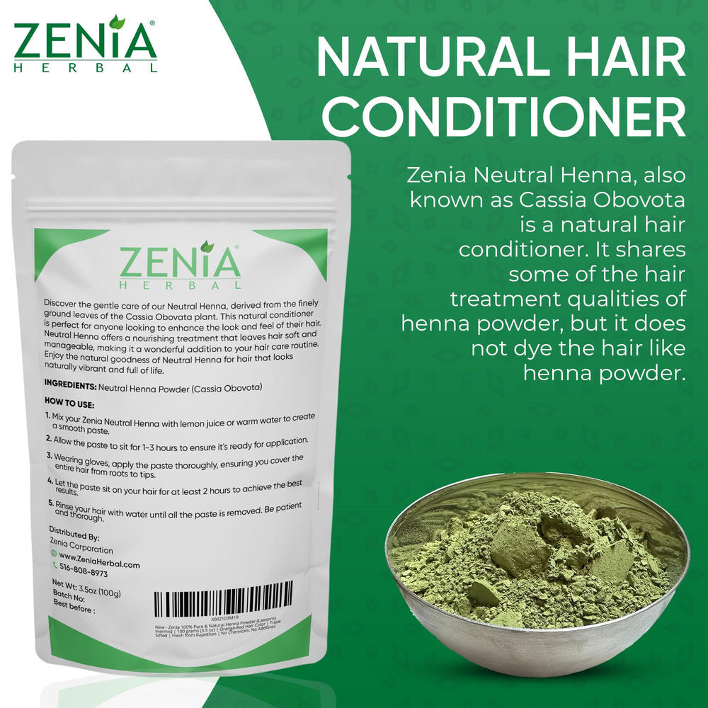 Rinsing Zenia Neutral Henna reveals cleaner, shinier hair.