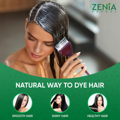 Waiting for Zenia Neutral Henna paste to develop deepens conditioning.