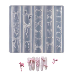 Zenoco 3D bow silicone nail mold for easy, reusable nail art.