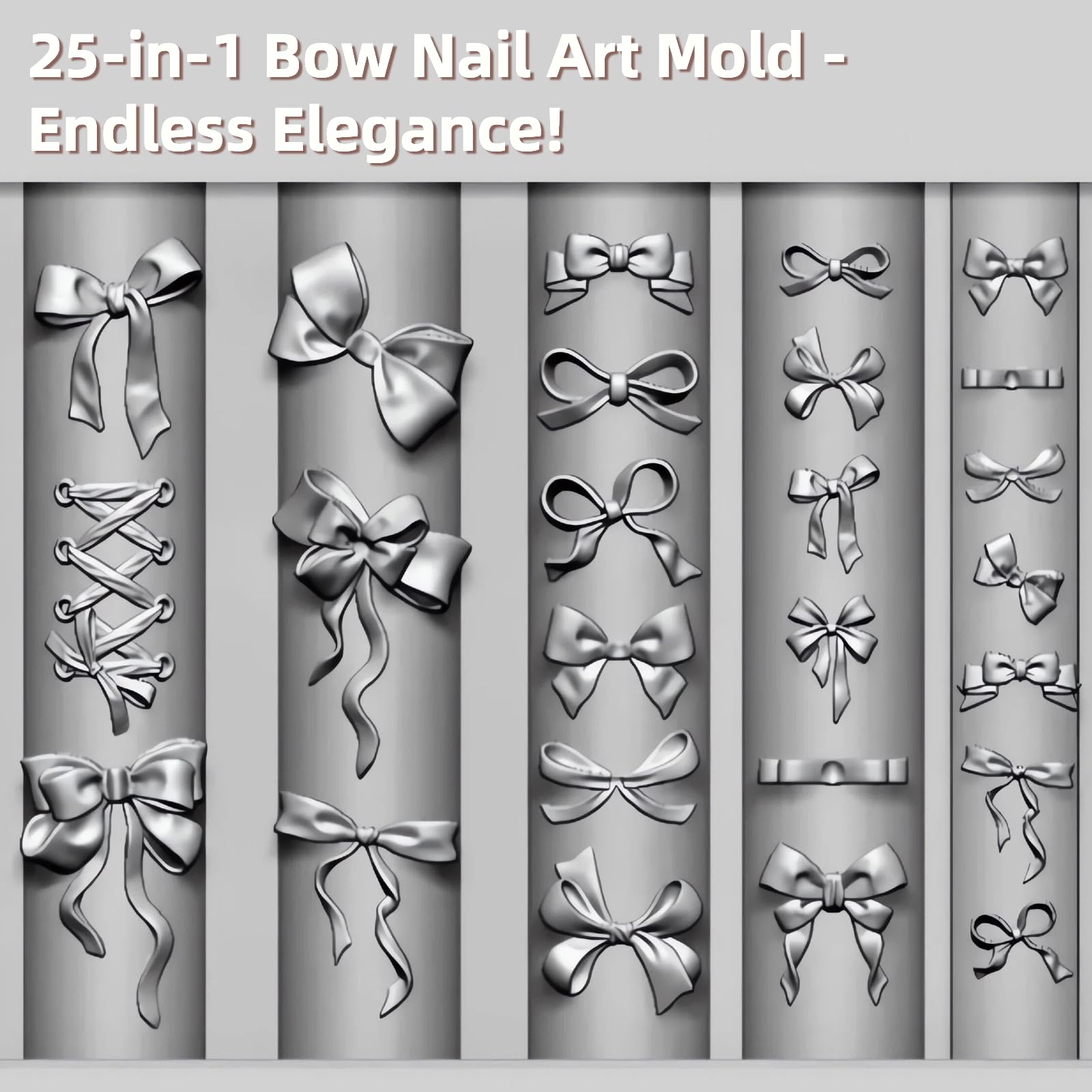Zenoco DIY nail art stencil bow for custom designs.