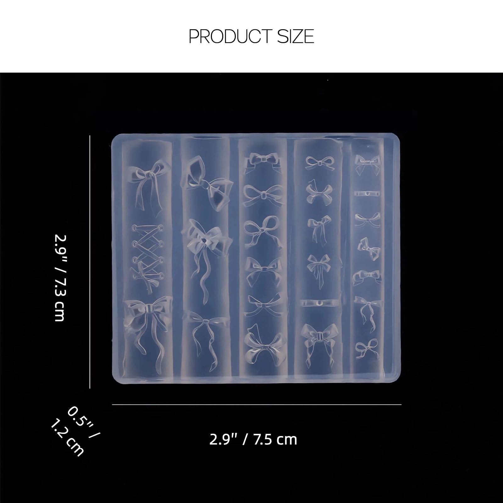 Zenoco resin epoxy bow mold for mini charms and accessories.