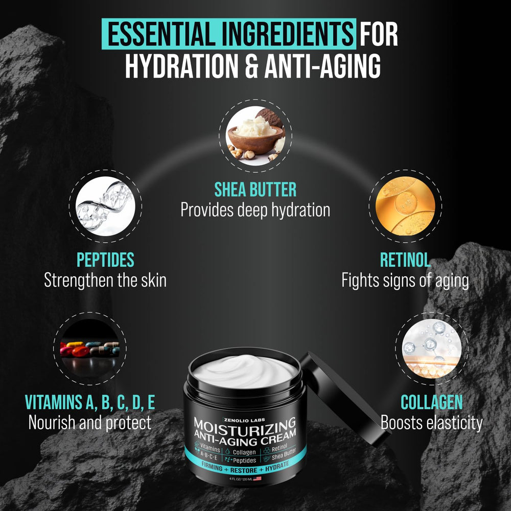 Zenolio Labs Mens Moisturizer with hyaluronic acid for deep hydration