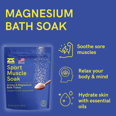 Zensah Bath Soak in tub for full-body relaxation after workouts.
